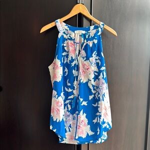 Pink Floral Sleeveless Tank Top with beautiful tassels 💙